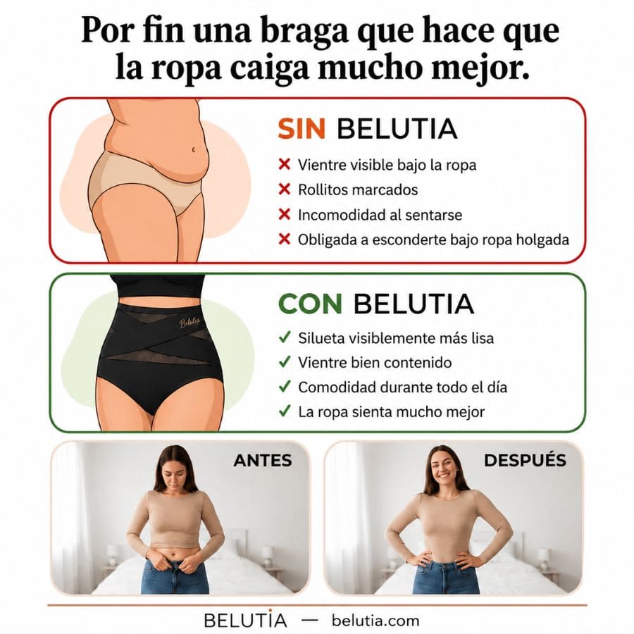 Belutia® Pantaleta Moldeadora Talle Alto – Vientre Plano sin Esfuerzo